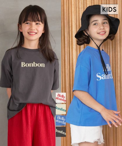 キッズ 120-150 Tシャツ ロゴ カットソー 英字 クルーネック コットン 薄手 プルオーバー 女の子 キッズオリジナル 子供服 メール便可 coca コカ