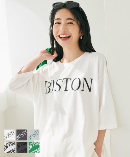 Tシャツ レディース ロゴプリント ロゴTシャツ 英字ロゴ ビックシルエット 半袖 プルオーバー メール便可 24ss coca コカ